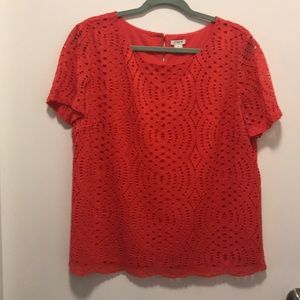 J Crew Factory Lace Top